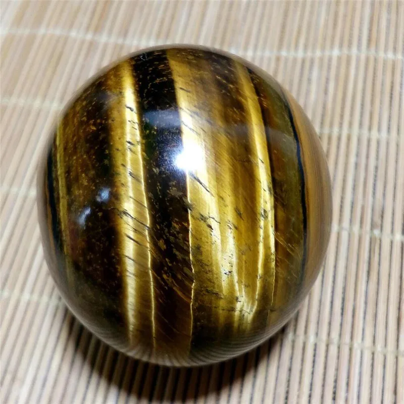 Prírodné tigrie oko crystal ball quartz vzor uzdravený