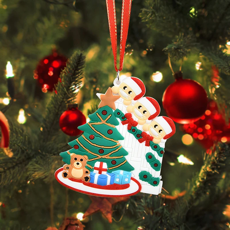Rodina Vianoce Prívesok Ornament Domova Darček DIY Personalizované Rodiny Vianočný Strom Dekorácie Darček Visí Vianočné Dekorácie