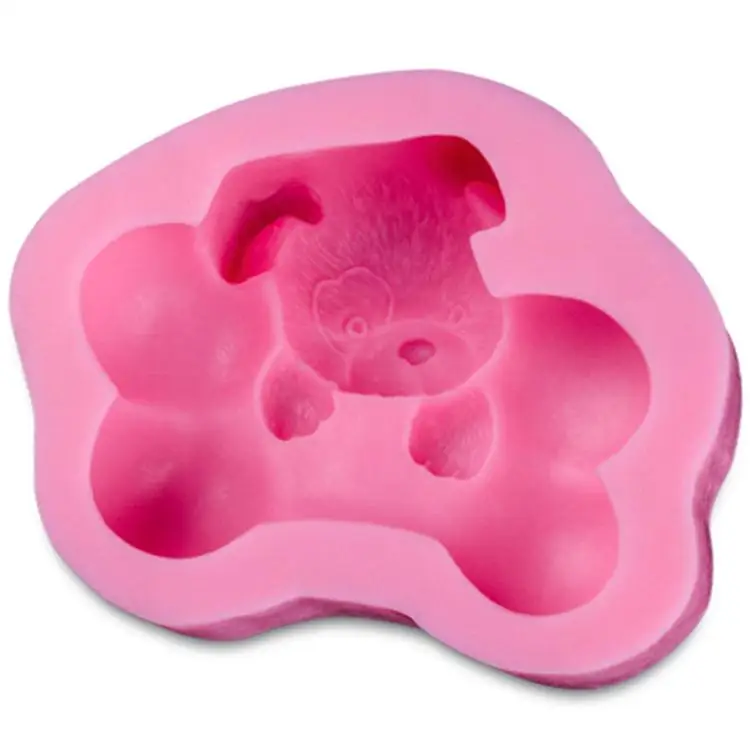 Roztomilý Krásne 3D Šteňa a Kostí Formy pre Fondant Cukru Jello Jelly Ice Mydlo Cake Zdobenie Nástroje Silikónové Formy C1681 Kawaii