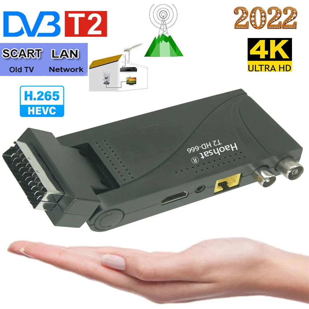 Scart HD Digitálny TV Prijímač, Tuner Dekodér 512M DDR-III Set-top Box, 4-miestny LED Displej s Infračervené Diaľkové ovládanie pre TV