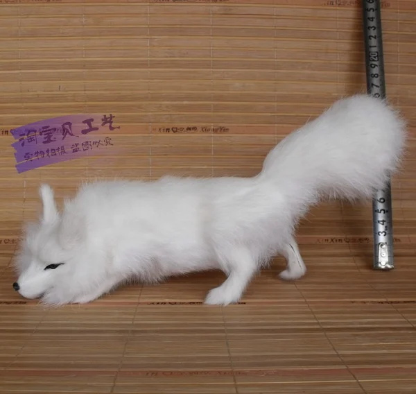 simulácia zvierat biela fox hračka 29x8x13cm dole hlavu fox polyetylénu & kožušín, živice remeselné,Dekorácie darček h1502