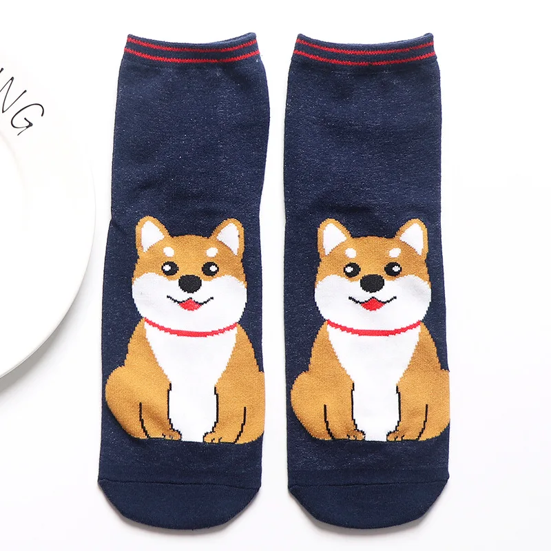 Sladké Zvierat Psa Shiba Inu Corgi Tvorivé Posádky Zábavné Ponožky Roztomilé Ponožky Ženy Novinkou 5 Párov/Veľa