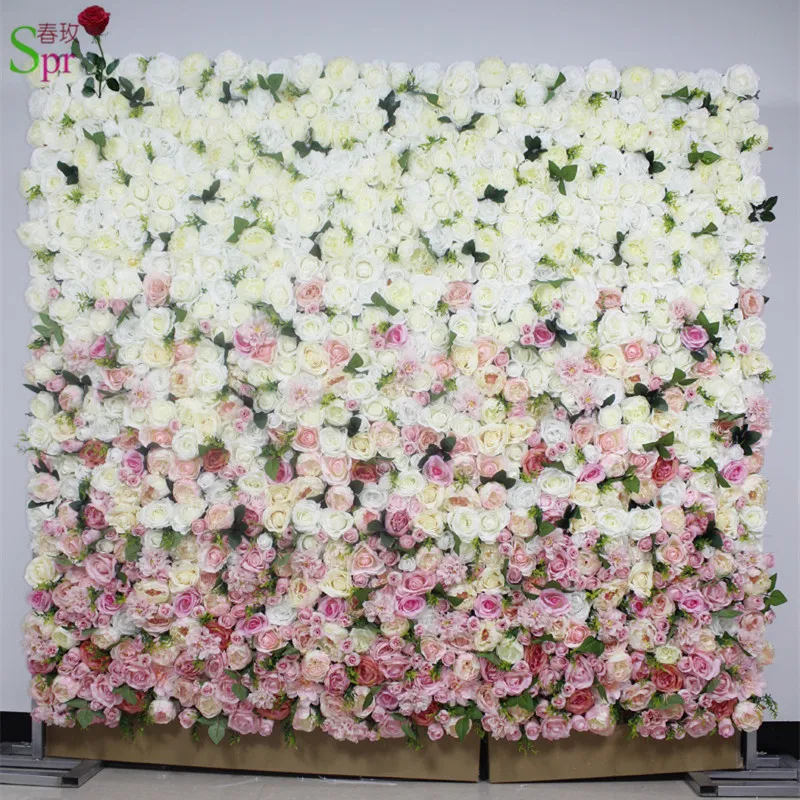 SPR 2.4*2,4 m Doprava Zadarmo svadobné ombre kvetinové steny biele, ružové svadobné pozadie umelý kvet riadok arch dekoratívne flore