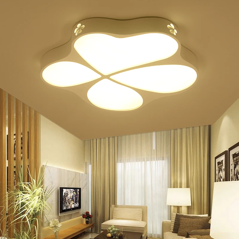 Spálňa lampa teplé a romantické LED Stropné Svietidlá kvet typ kreatívy obývacia izba lampa jednoduché lampy LU80496