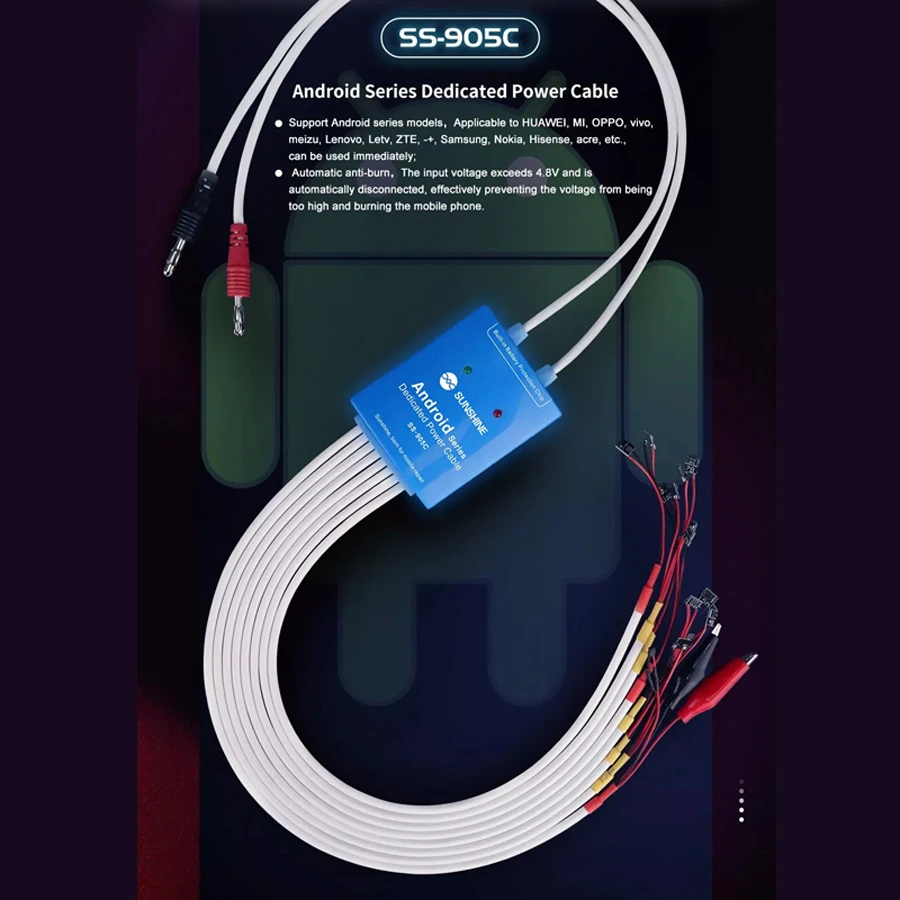 SS-905C Android mobilný boot up linky pre Samsung Huawei vivo Xiao OnePlus dodanie kontrolný test kábel Batérie napájanie Line