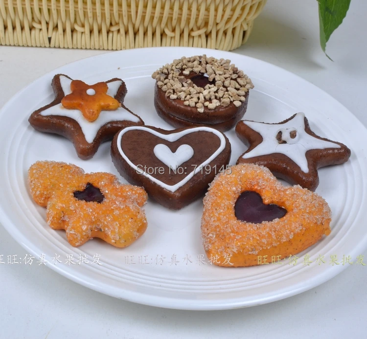 Umelé falošné krém Cookie sušienky potravín Kuchyňa reštaurácia zdobené DIY svadobné festival rekvizity hračka