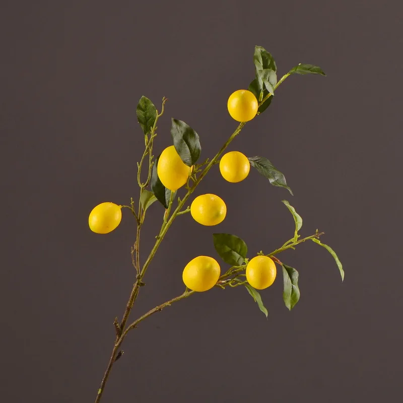 Umelé Lemon Pobočky Plastovej Peny Falošné Citróny Na Spoločenské Domov Svadobné Dekorácie Najlepšie Predaj