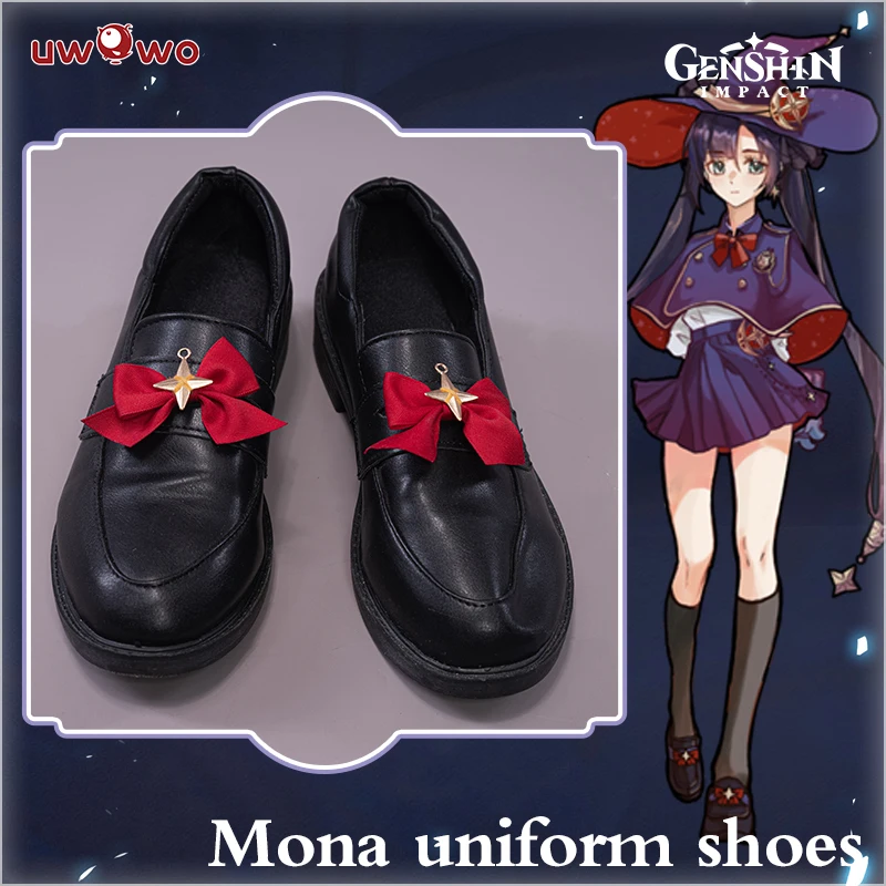 UWOWO Exkluzívne Povolenie UWOWO Genshin Vplyv Fanart Čarodejníckom Školskú Uniformu Mona Cosplay Topánky JK Jednotné Oblečenie Dievčatá Foo