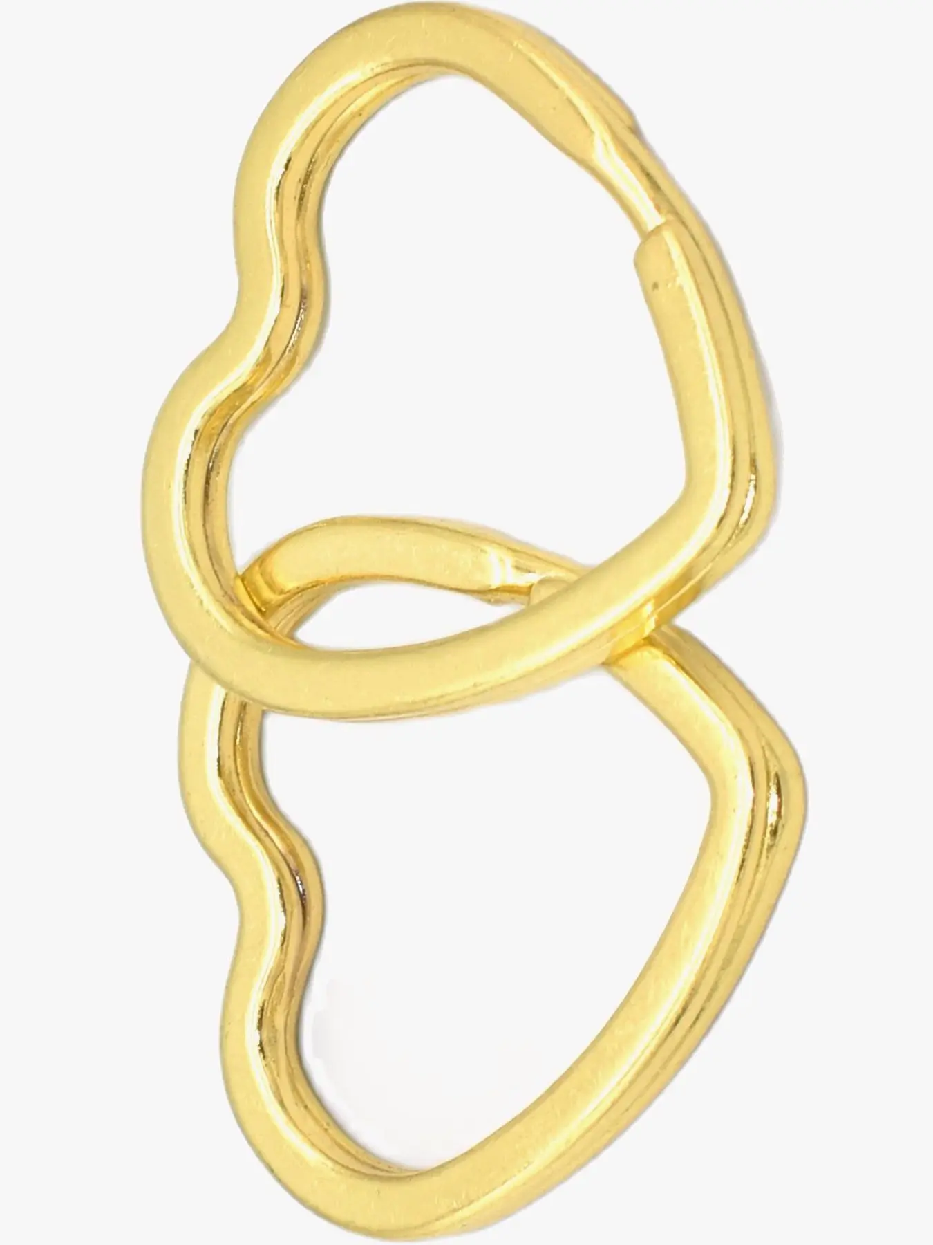 V tvare srdca Keychanins Split Krúžok Zlato Skok Krúžok Železa Krúžok na DIY Kúzlo Šperky, Náhrdelníky Náušnice Kabelka Kožená Taška na Príslušenstvo