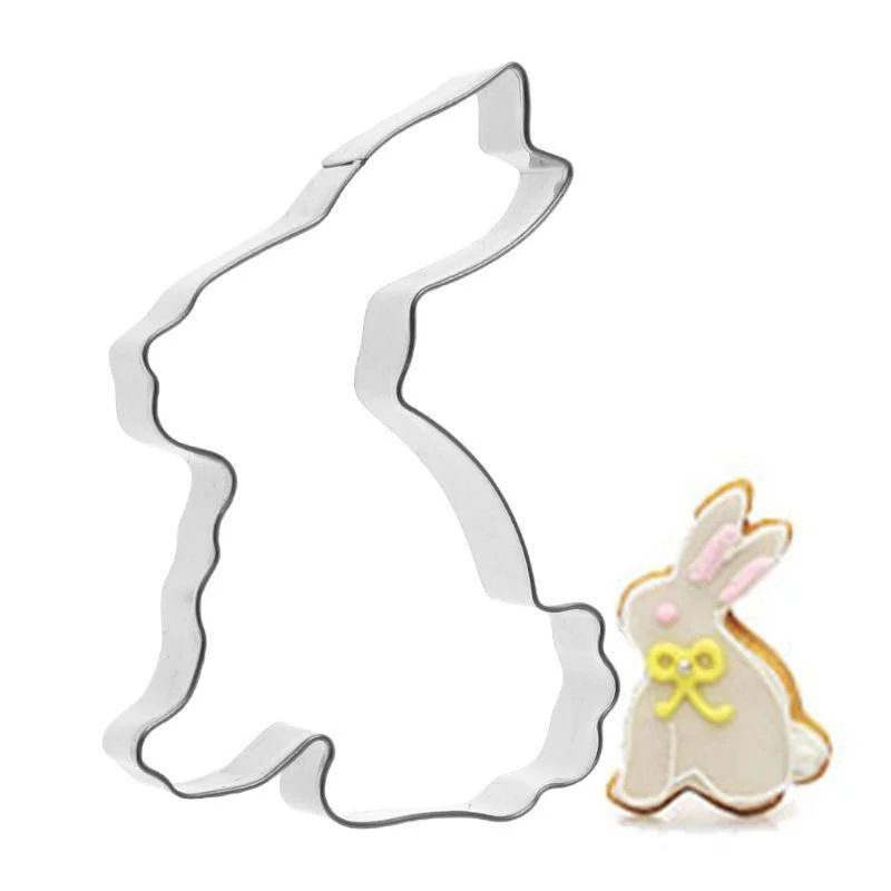 Veľkonočné Králik Bunny Nehrdzavejúcej Ocele Cookie Cutter Koláč Piecť Čokoládové Formy Fondant Pečivo, Sušienky Plesne DIY Remeslá