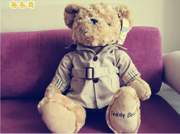 veľké plyšové krásne macko hračka khaki Prach, srsť medveďa hračka bábika darček asi 40 cm 0026