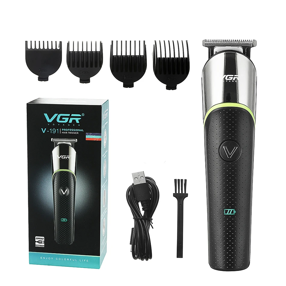 VGR zastrihávač chĺpkov USB nabíjateľné hair clipper zastrihávač brady účes stroj vlasy fréza olej hlavu clipper