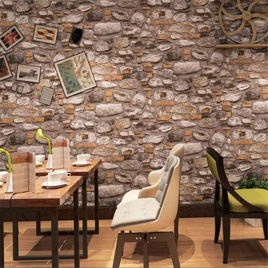 WELLYU 3D nostalgické retro tehla kameň kultúry kameň, tehla tapety priemyselné vietor reštaurácia hotel hot pot obchod stenu papier