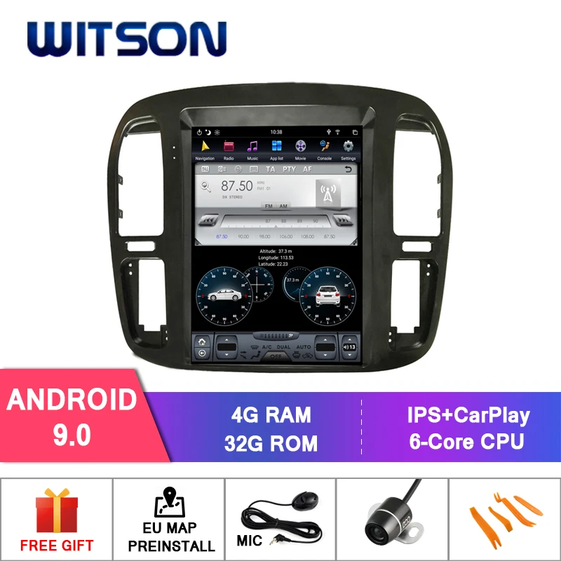 WITSON Android 9.0 Pre TOYOTA LAND CRUISER 1999-2002 4 GB 32 GB GPS NAVIGÁCIE AUTO STEREO +DVR/WIFI+DAB+OBD+TPMS