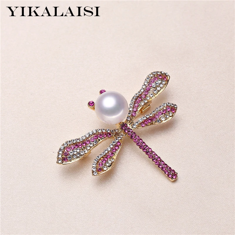 YIKALAISI Pearl Brošňa Prírodné Oblate Pearl šperky 8-9mm Brošňa Pin Pre Ženy, veľkoobchod
