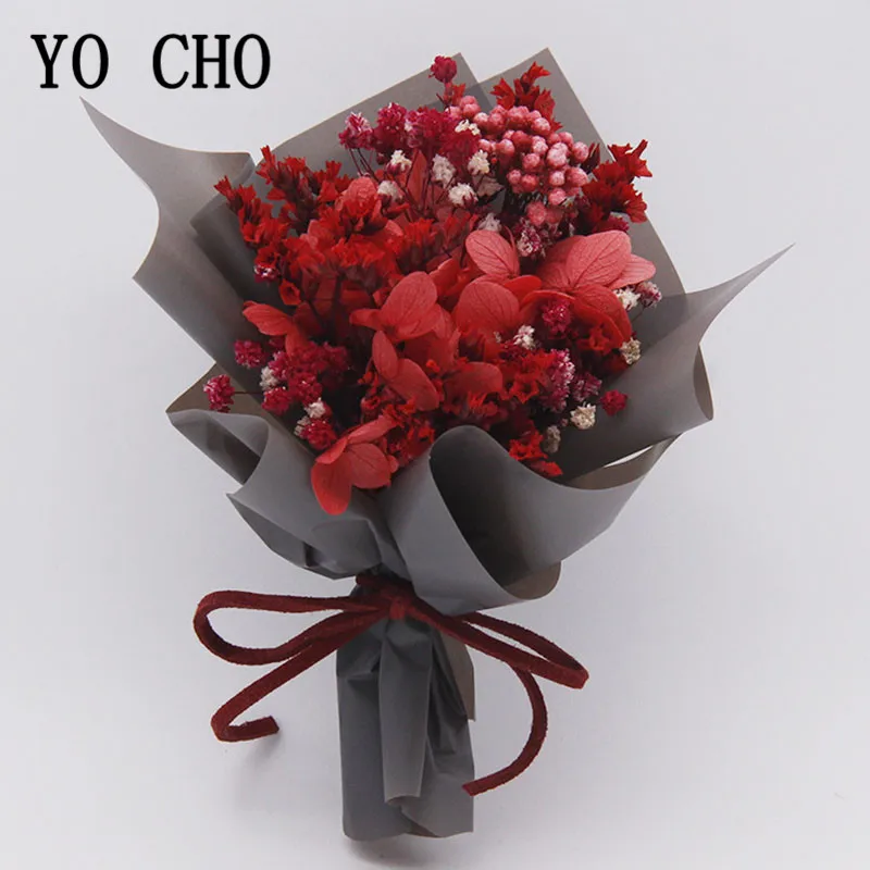 YO CHO Čerstvé, Sušené Kvety, Kytice, Voňajúce Večný Kvet Zväzku pre Svadobné Výročia Valentína Darčeky Nesmrteľný Kvety