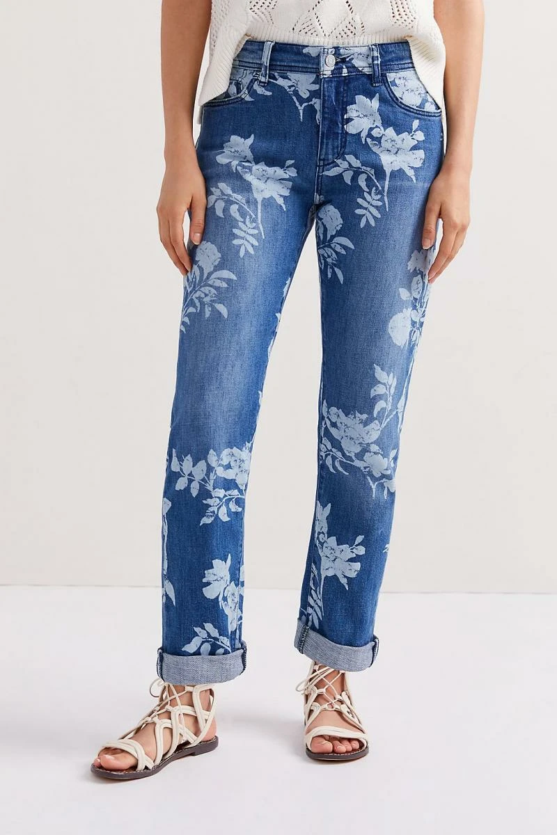 Zahraničný obchod pôvodného jednotného módy nové modré umyté vzor dámy džínsy
