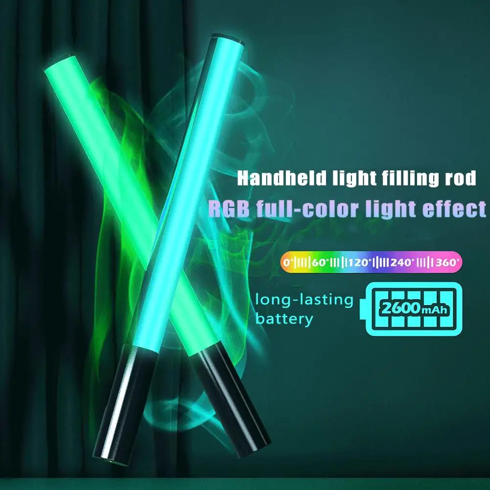Zliatina hliníka RGB Full-farebné Prenosné Svetlo-plnenie Držať Led Dual-farebná Teplota Nastaviteľné Farba Vonkajšie Fotografie Svetlo
